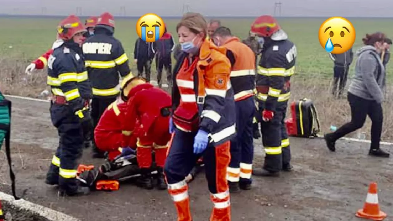 O asistentă medicală plânge lângă șoferul mort într-un accident din Teleorman: „Durerea neputinței”