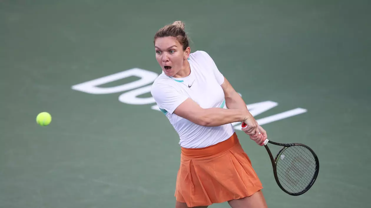 Simona Halep, eliminată în semifinala de la Dubai. A fost învinsă în trei seturi de letona Jelena Ostapenko