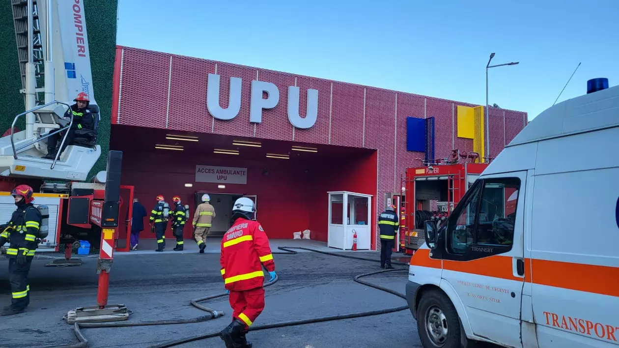 Incendiu la noua Unitate de Primiri Urgențe a Spitalului Bagdasar-Arseni. Pacienții au fost evacuați