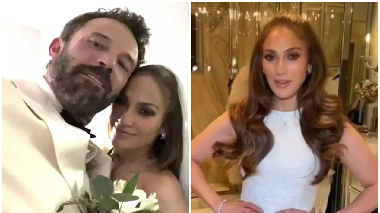 Jennifer Lopez a schimbat două rochii de mireasă la nunta cu Ben Affleck, una dintre ele purtată într-un film vechi