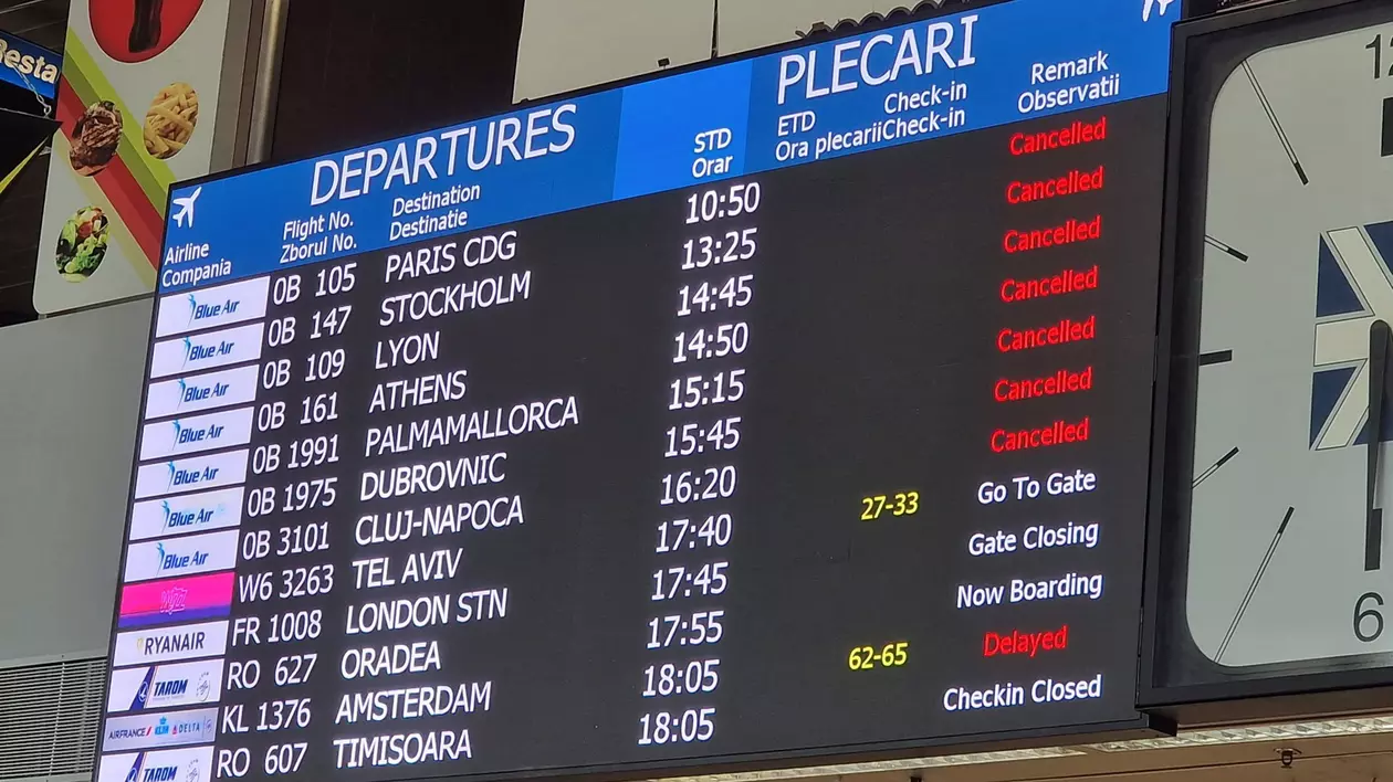 Blue Air suspendă toate zborurile din și către România „începând de astăzi și până luni”
