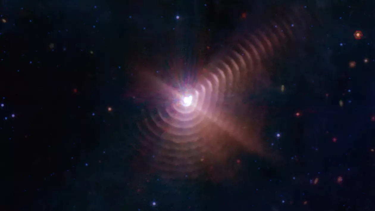 Imagine rară surprinsă de telescopul Webb. Cum arată întâlnirea dintre două stele