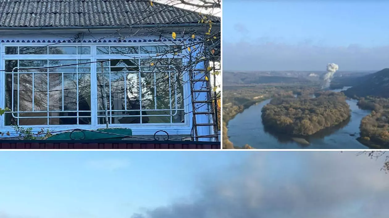 O rachetă rusească, doborâtă de sistemul antiaerian al Ucrainei, a căzut aproape de o localitate din Republica Moldova - VIDEO