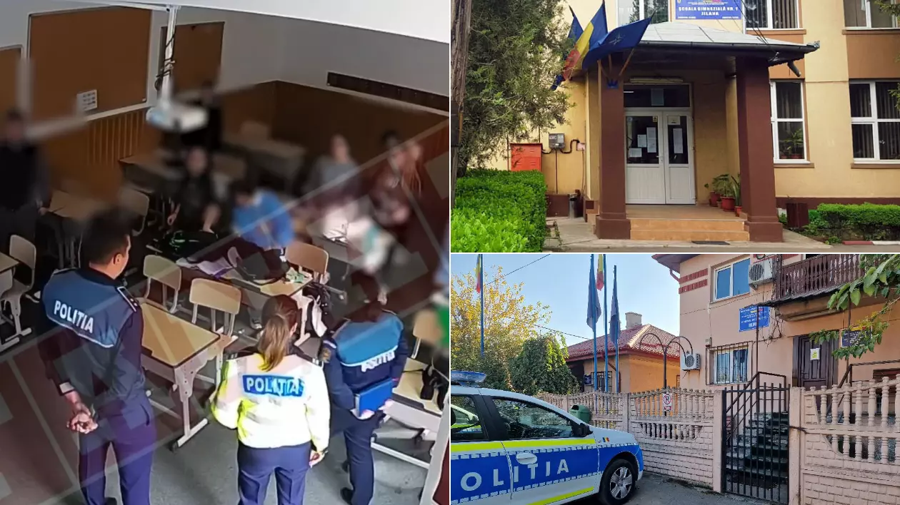 Cazul percheziţiilor din Şcoala nr. 1 Jilava, la fața locului. „Se vine cu bricege la școală”