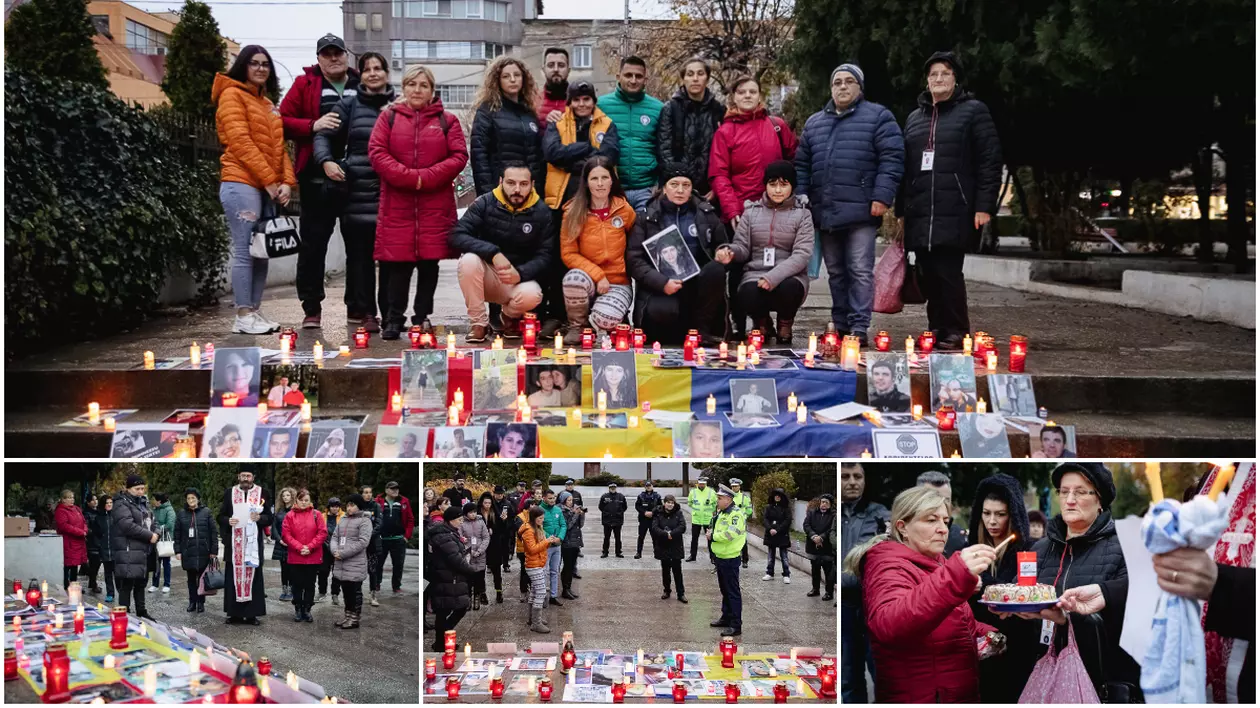 REPORTAJ. Victimele accidentelor auto au fost comemorate, la Bârlad, cu preot şi poliţişti: „Să nu mai avem asfalt însângerat!”