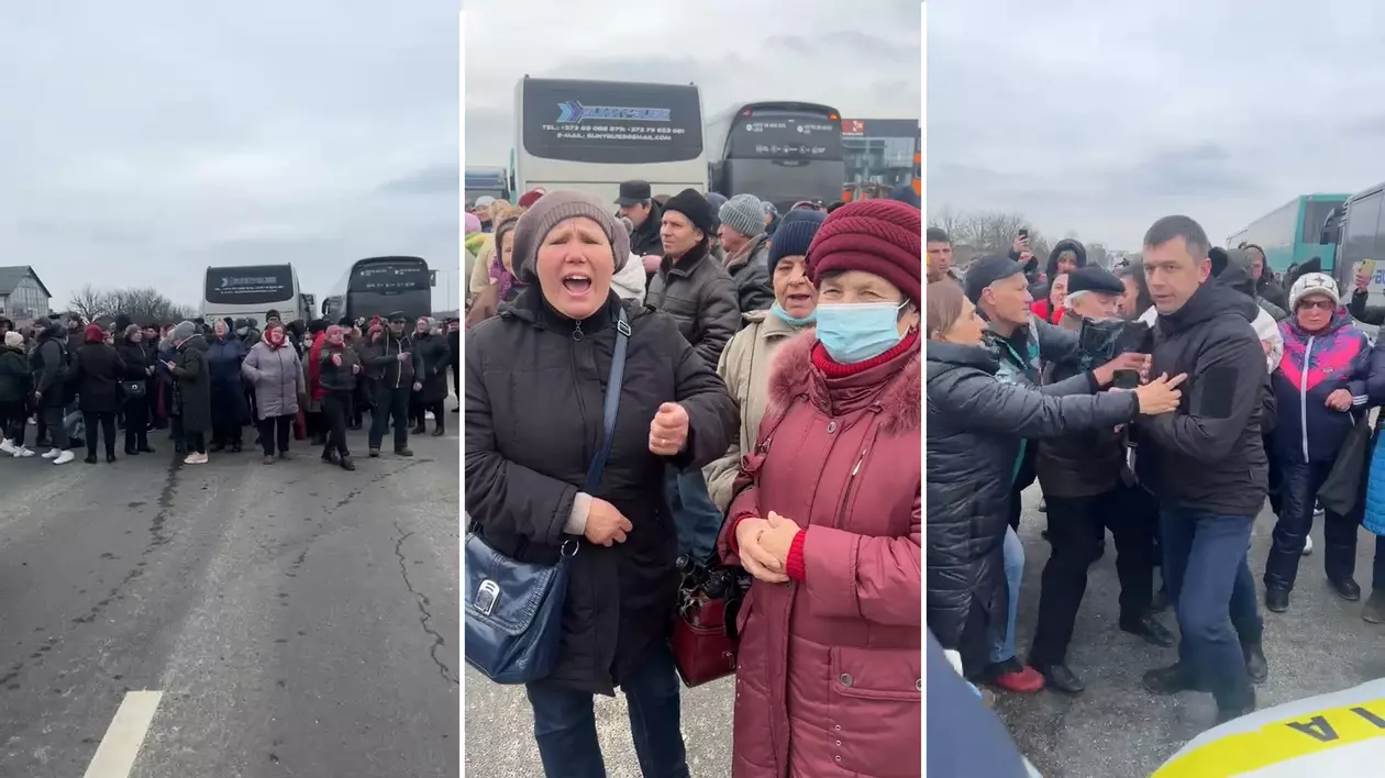 CORESPONDENȚĂ DIN CHIȘINĂU. Crește tensiunea în Republica Moldova. Demonstranți proruși, blocați la intrarea în Capitală