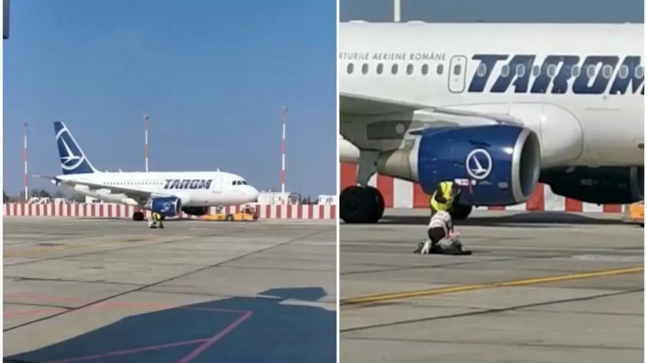 O femeie cu un copil a încercat să prindă avionul din mers, pe Aeroportul Otopeni. VIDEO