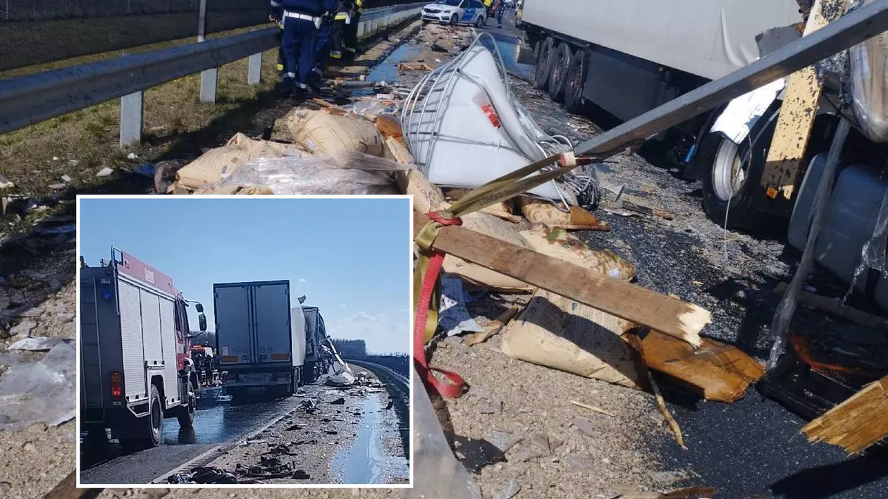 „Volanul i-a tăiat gâtul!” Șofer român de TIR, mort în Ungaria, a intrat cu viteză în camionul altui român, oprit pe prima bandă a autostrăzii