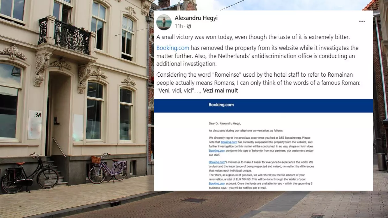 Românul care nu a fost primit la un hotel din Olanda spune că Booking l-a anunțat că a renunțat la colaborarea cu hotelul