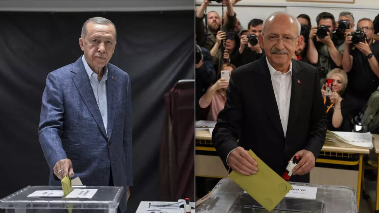 Erdogan și Kilicdaroglu, întâmpinați cu urale de susținători, la secțiile de vot. Unul a votat în Istanbul, celălalt - în Ankara