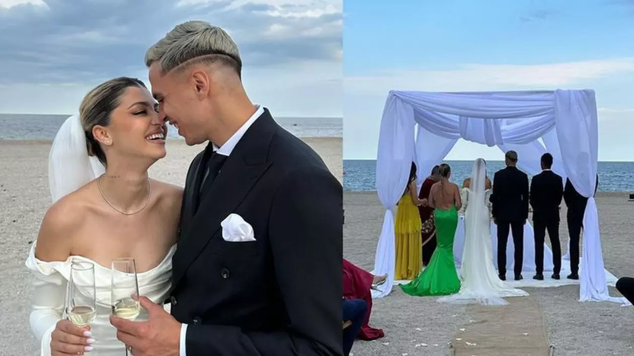 Irina Deaconescu și Cristi Manea au făcut nuntă pe plajă. Cei doi s-au căsătorit religios. Ce rochie a purtat mireasa
