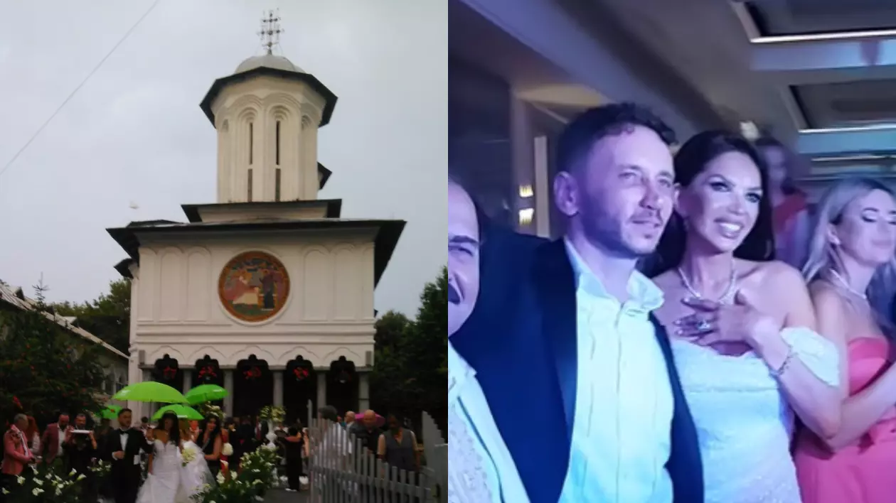 Cristina Spătar s-a căsătorit religios cu Vicențiu Mocanu. Cum a arătat cântăreața în rochia de mireasă de 10 kilograme