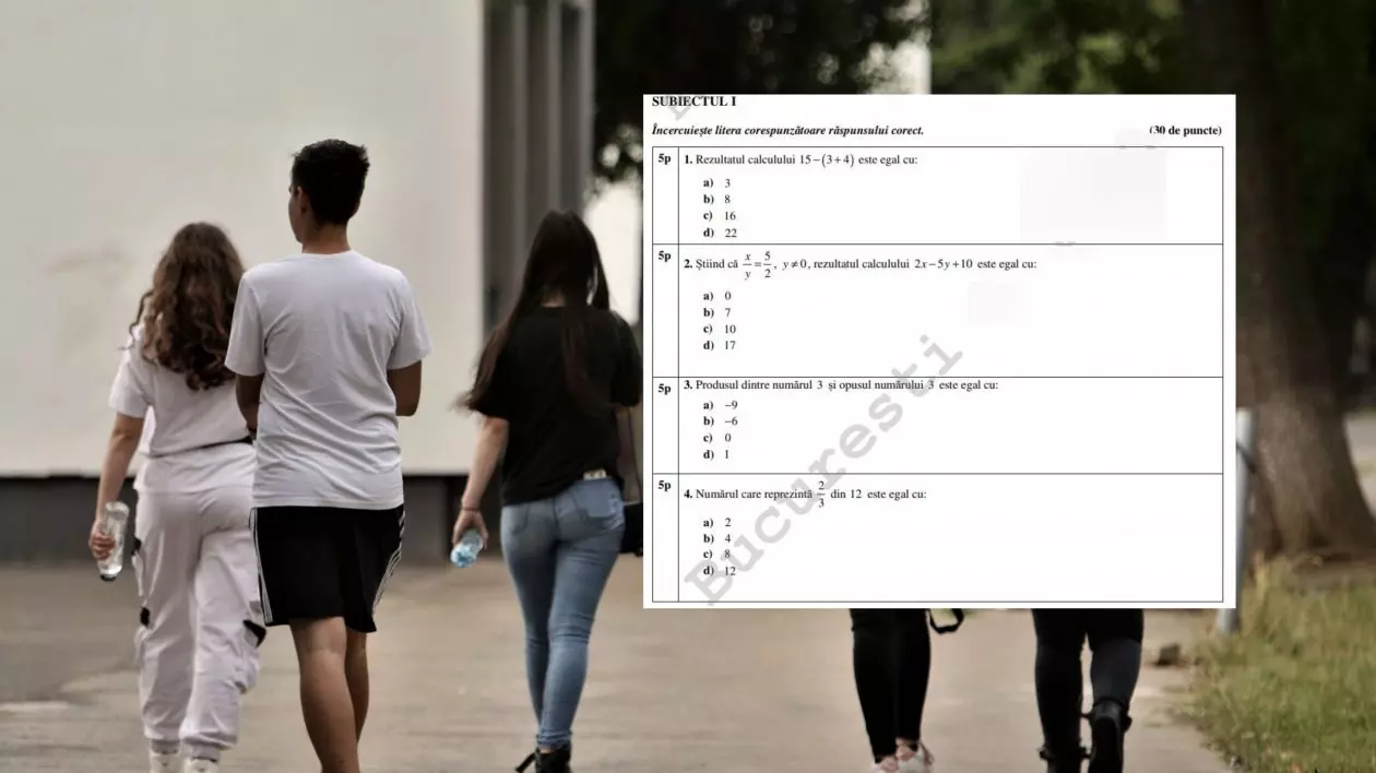 Subiectele la Matematică la Evaluarea Națională 2023. Ce le-a picat elevilor