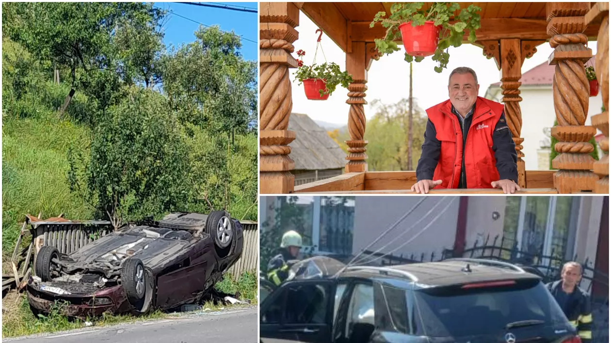 Deputatul PSD Gheorghe Șimon, accident cu două victime la Strâmtura, în Maramureș. Mașina lovită de Mercedesul parlamentarului s-a răsturnat