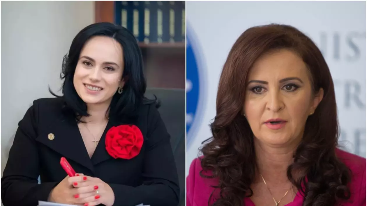Simona Bucura Oprescu (stânga) și Natalia Intotero (dreapta)