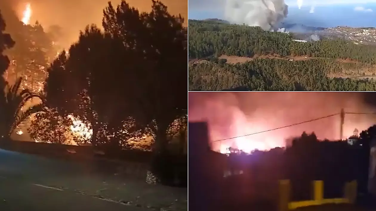 Incendiu uriaș de vegetație pe insula spaniolă La Palma. Mii de oameni au fost evacuați