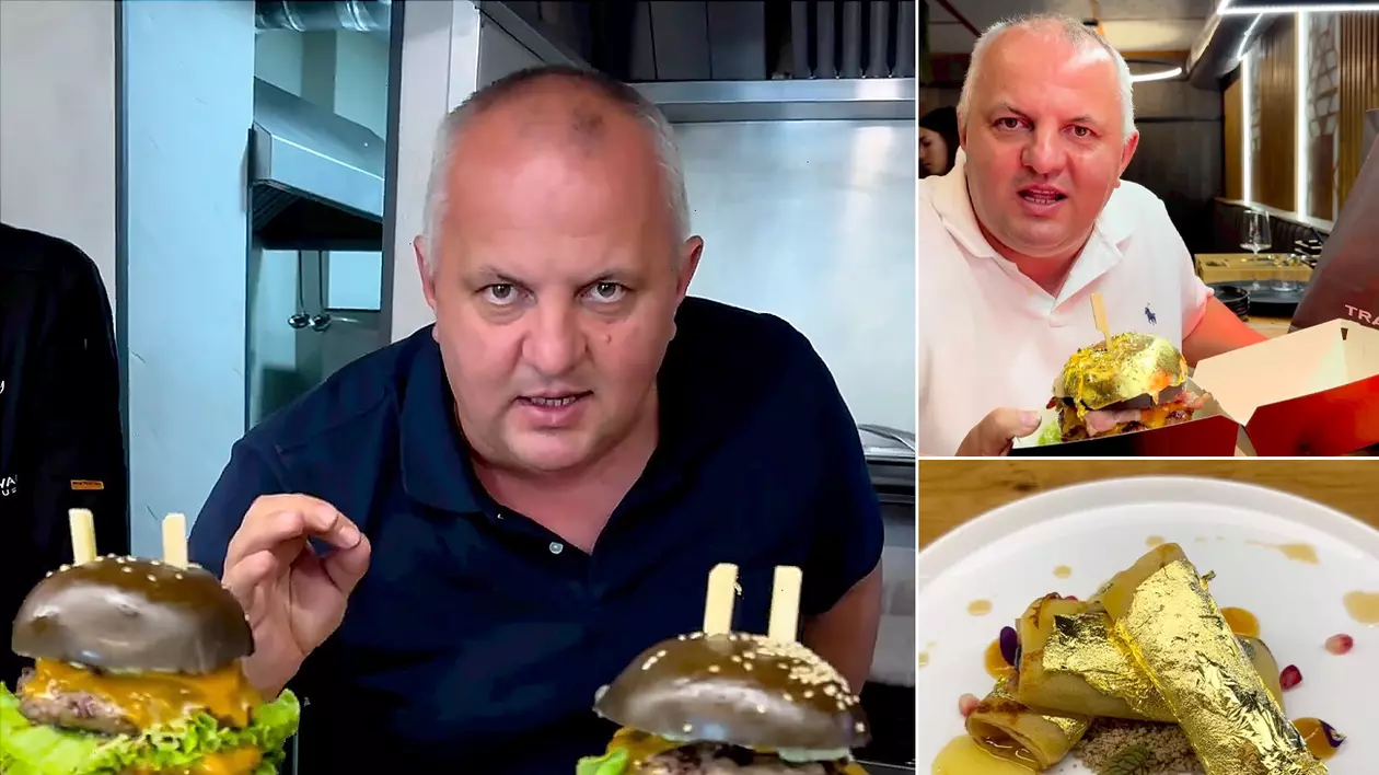 Cine e cu adevărat politicianul PSD care se laudă că vinde cel mai scump burger din lume, 6.200 de dolari, în foiță de aur