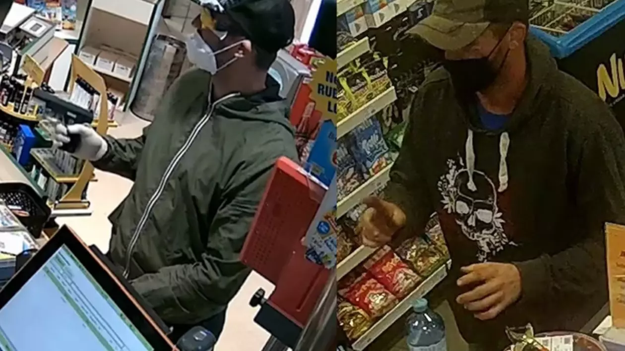 VIDEO | Tâlhar înarmat gata să jefuiască o tutungerie, în Austria, convins de vânzătoare să plece: „La șase am închis, trebuia să vii mai devreme!”