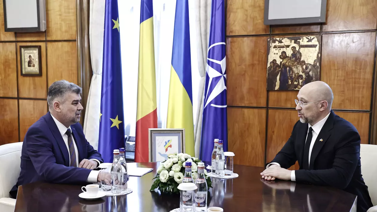 Marcel Ciolacu, după discuțiile cu premierul ucrainean: „Am stabilit ca țintă dublarea volumului tranzitului de cereale ucrainene”