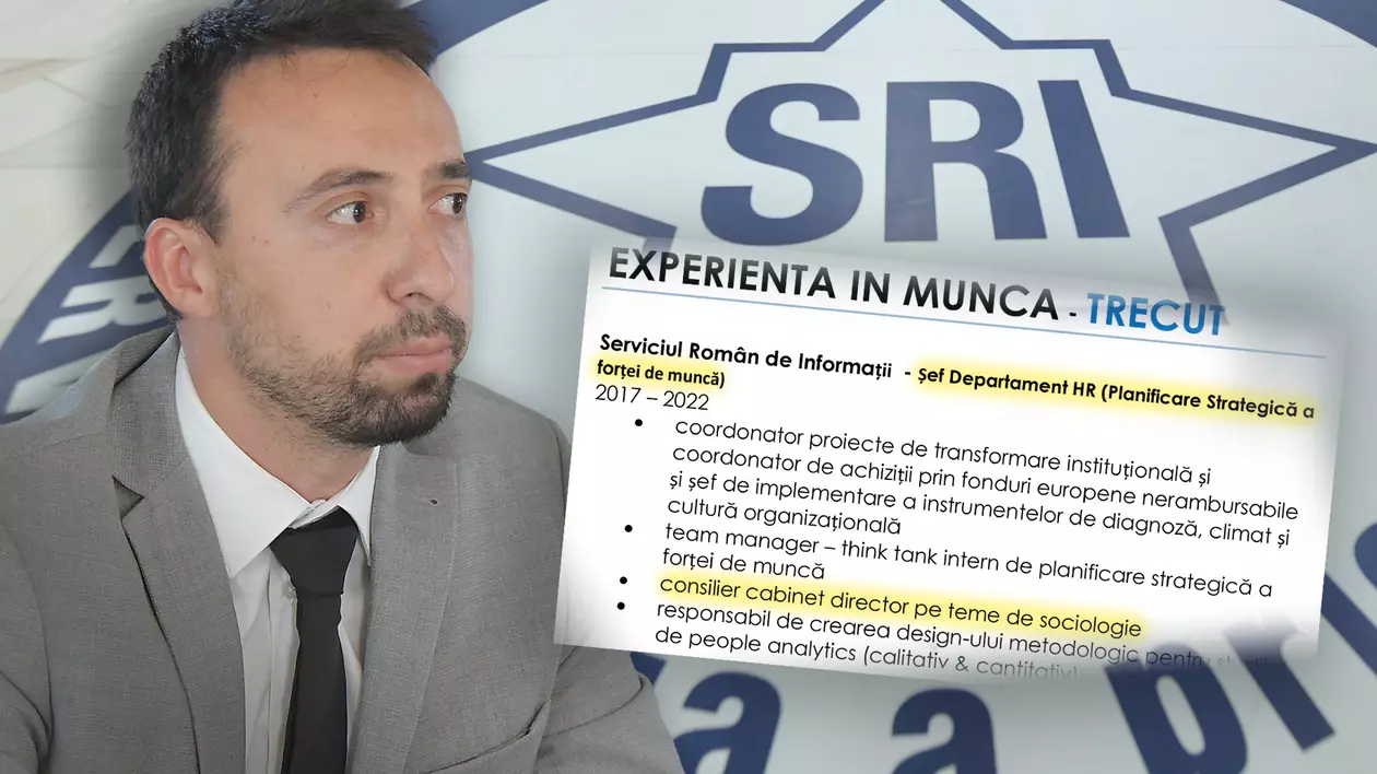 SRI neagă funcțiile menționate în CV de locotenentul devenit asistent universitar la Jurnalism: „Nu a fost șef de departament HR și nici consilier la cabinetul directorului” 