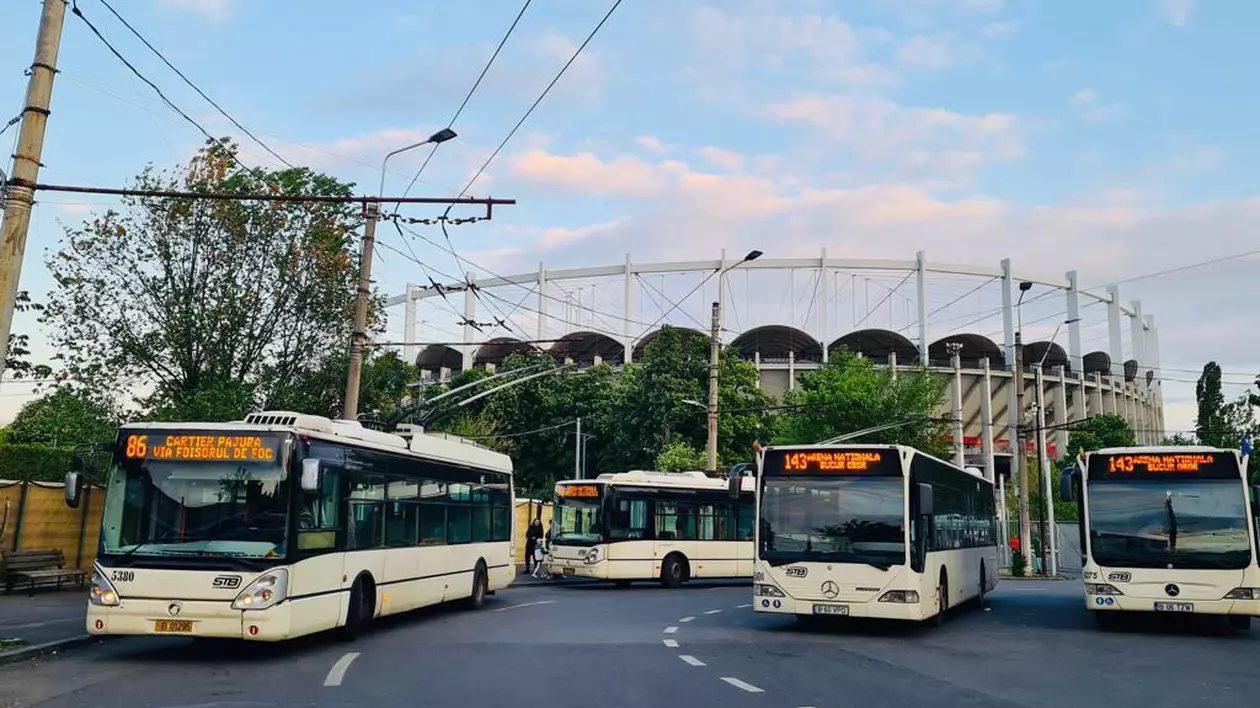 Programul de circulație a şapte linii de transport public din Bucureşti, prelungit cu ocazia meciului de fotbal România – Israel