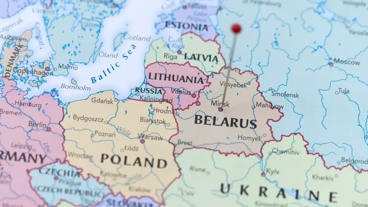 Curiozități despre Belarus - Imagine cu poziţia statului Belarus pe harta Europei