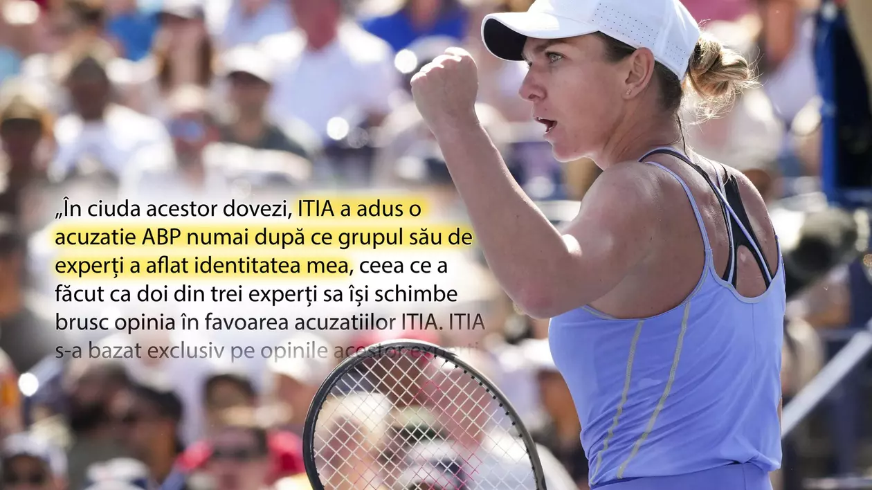 Halep, acuzații la adresa experților ITIA care i-au analizat probele. „După ce grupul a aflat identitatea mea, doi din trei experți și-au schimbat brusc opinia”