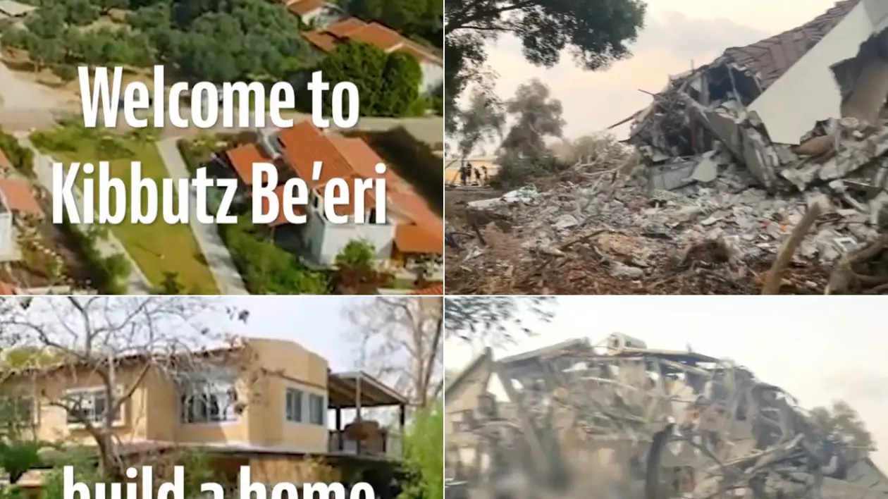 VIDEO | Imagini din kibuțul Be’eri, înainte și după atacul Hamas, publicate de armata israeliană