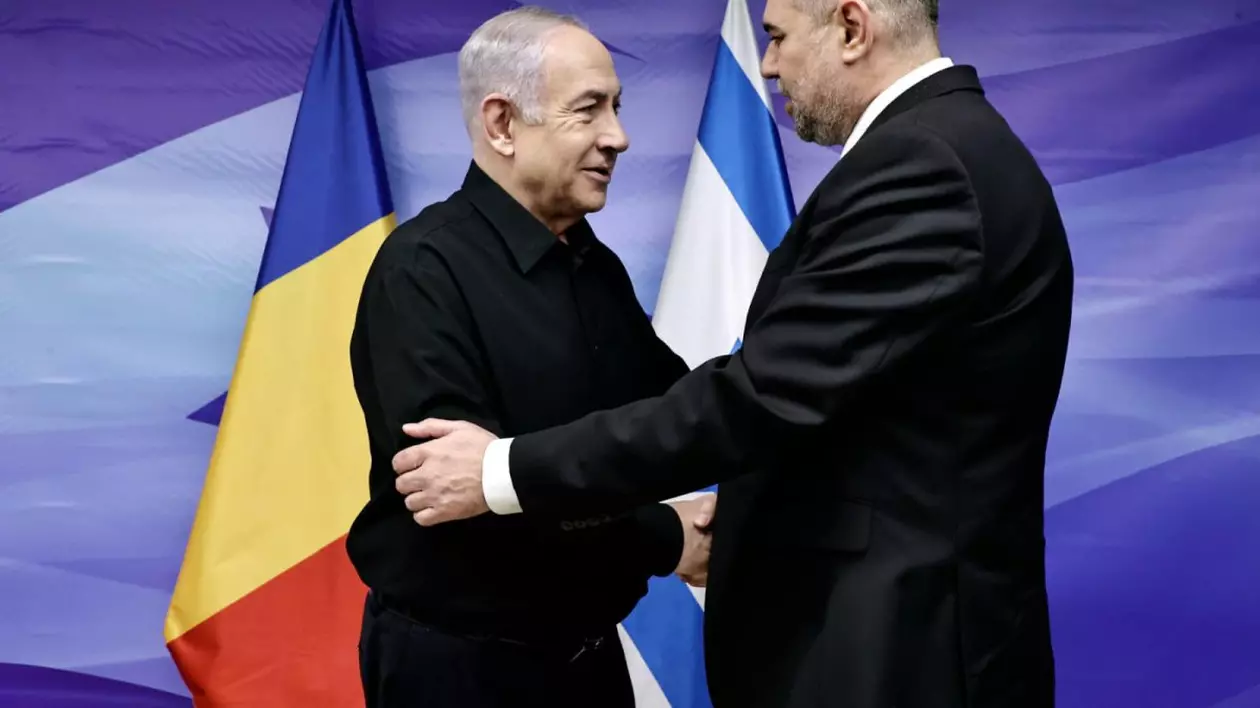 Ciolacu si Netanyahu, in Israel. Foto: Guvernul Romaniei