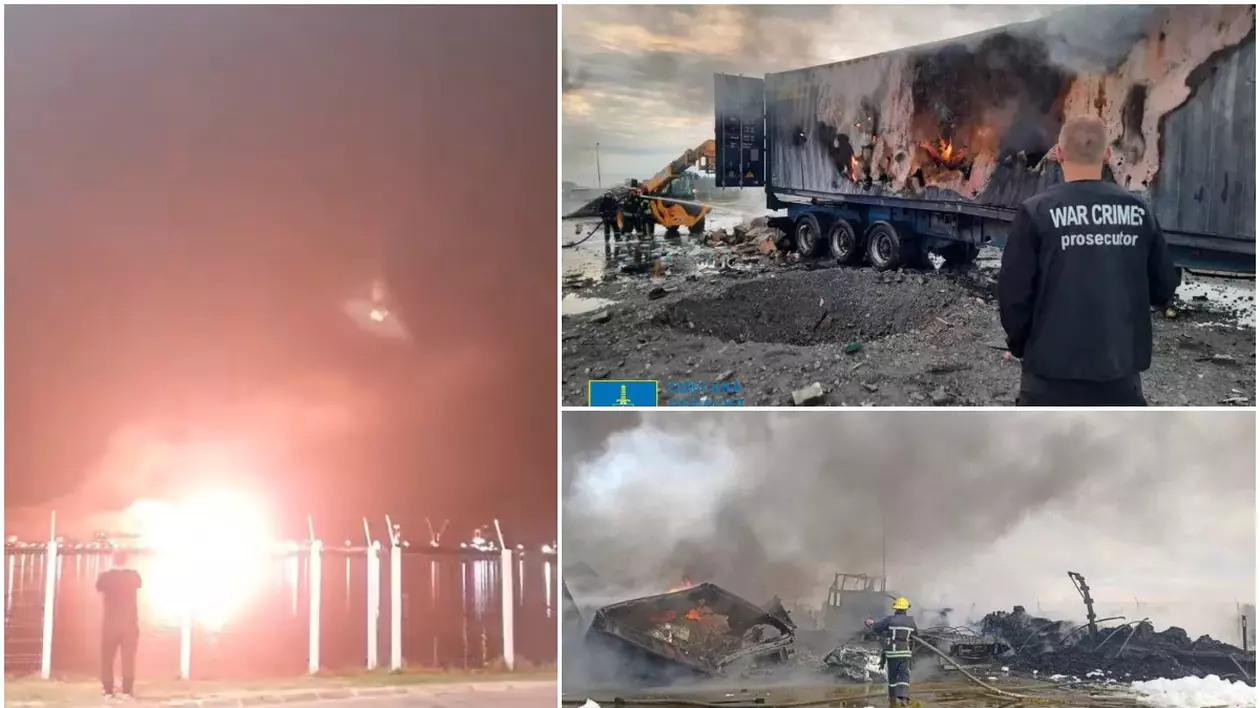Rușii au bombardat din nou vama Orlivka. Atacurile de la granița României, filmate de la Isaccea. VIDEO