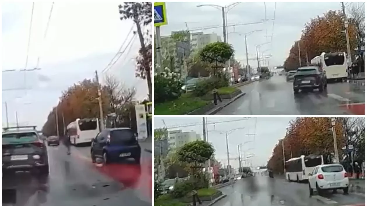 Șoferi filmați în București când ocolesc o fată lovită de o mașină pe trecerea de pietoni și merg mai departe