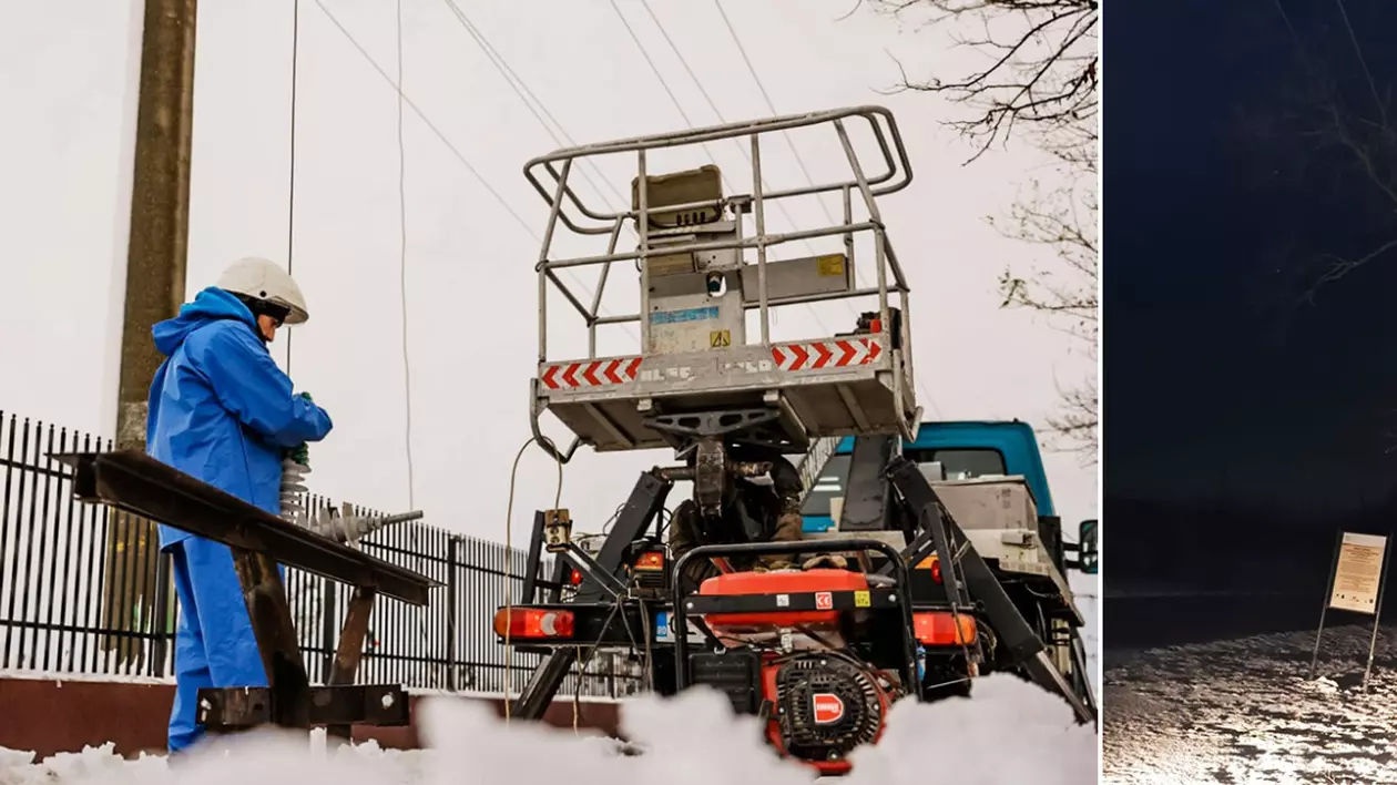 Aproape trei sferturi dintre gospodăriile afectate de codurile de viscol din sud-estul ţării, reconectate la reţeaua de energie electrică