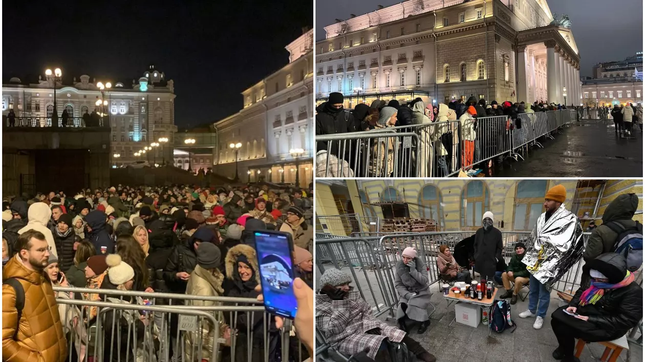 Rușii au stat la cozi uriașe mai multe zile, în fața Teatrului Balșoi din Moscova, ca să cumpere bilete la baletul „Spărgătorul de nuci”