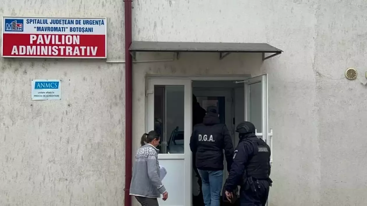 Zece persoane arestate în dosarul mitei pentru angajare la Spitalul Județean Botoșani. Alte 4 sunt sub control judiciar