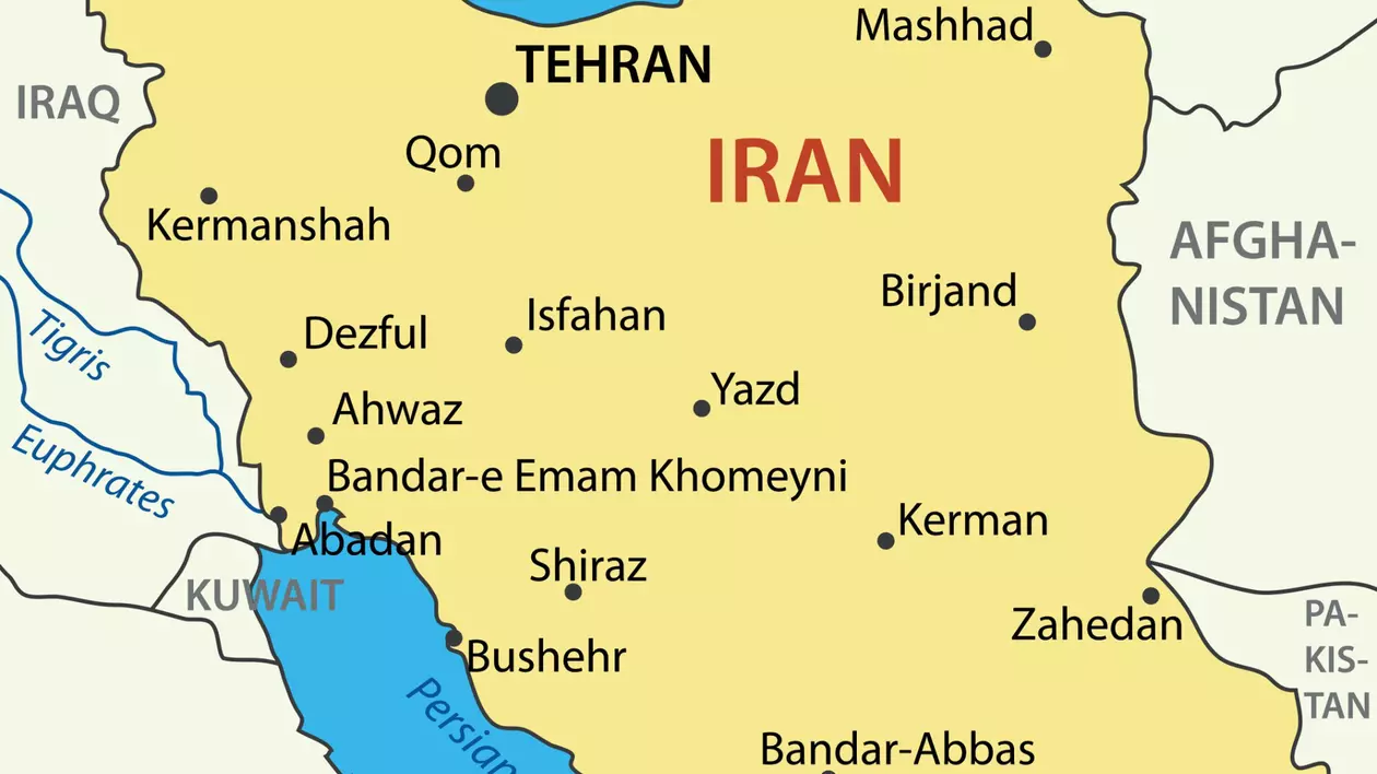 Curiozități despre Iran - Imagine cu harta Iranului