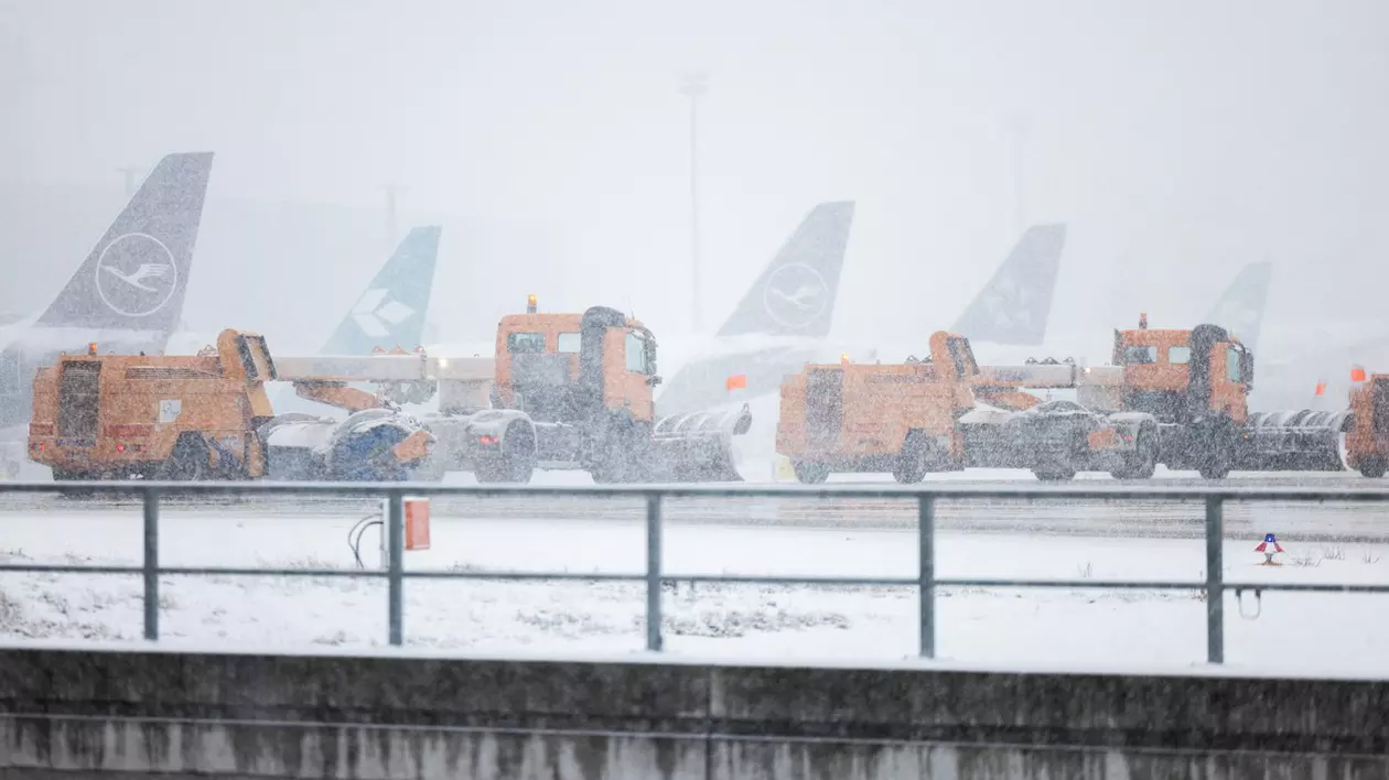 Vreme extremă în Europa. Sute de zboruri anulate, trenuri oprite și trafic rutier paralizat din cauza ninsorilor și a gerului
