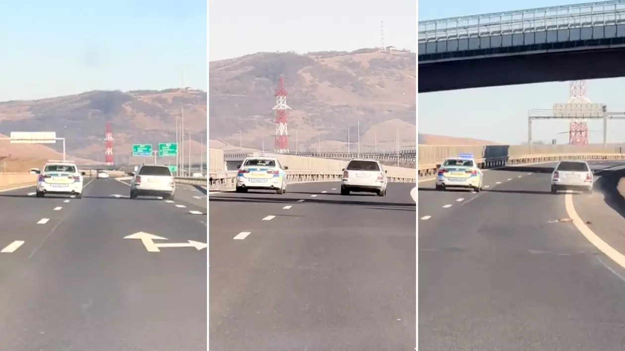Șofer urmărit 20 de kilometri de Poliție pe A1, după ce a condus cu 40 km/h peste limita legală și a lovit o baliză. Ce sancțiune a primit | VIDEO