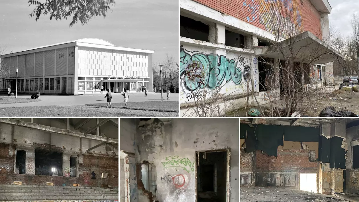 Cum arată la interior cinematograful Giulești, abandonat de autoritățile locale de mai bine de 20 de ani. Disputa dintre edili pe clădirea-simbol a cartierului