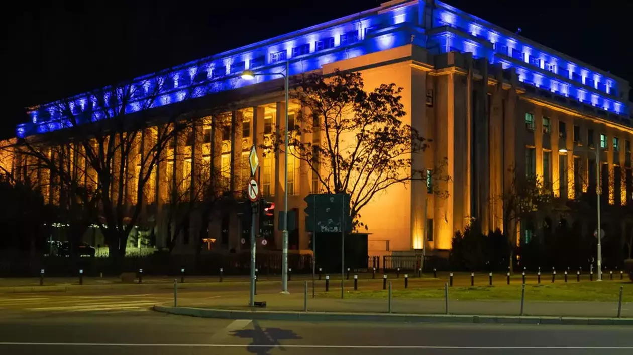 Palatul Victoria va fi iluminat în culorile steagului ucrainean pentru a transmite solidaritatea României cu Ucraina în fața agresiunii ruse
