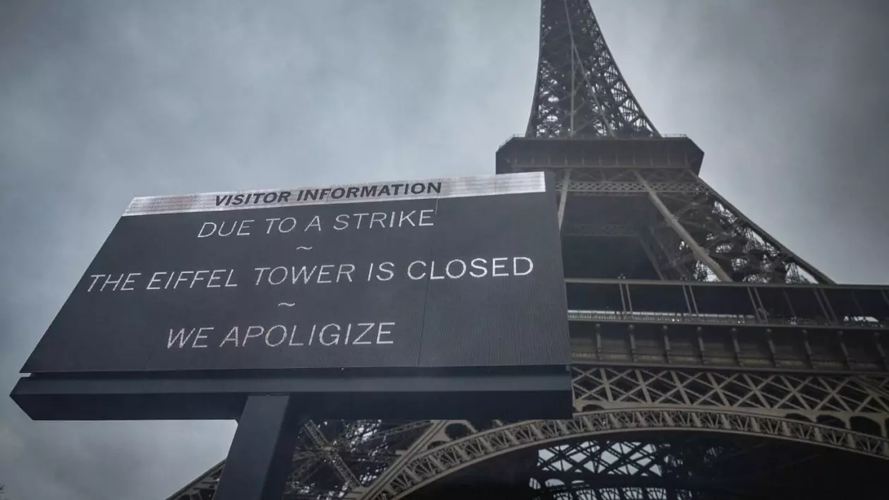 Turnul Eiffel, închis din cauza unei greve a angajaților