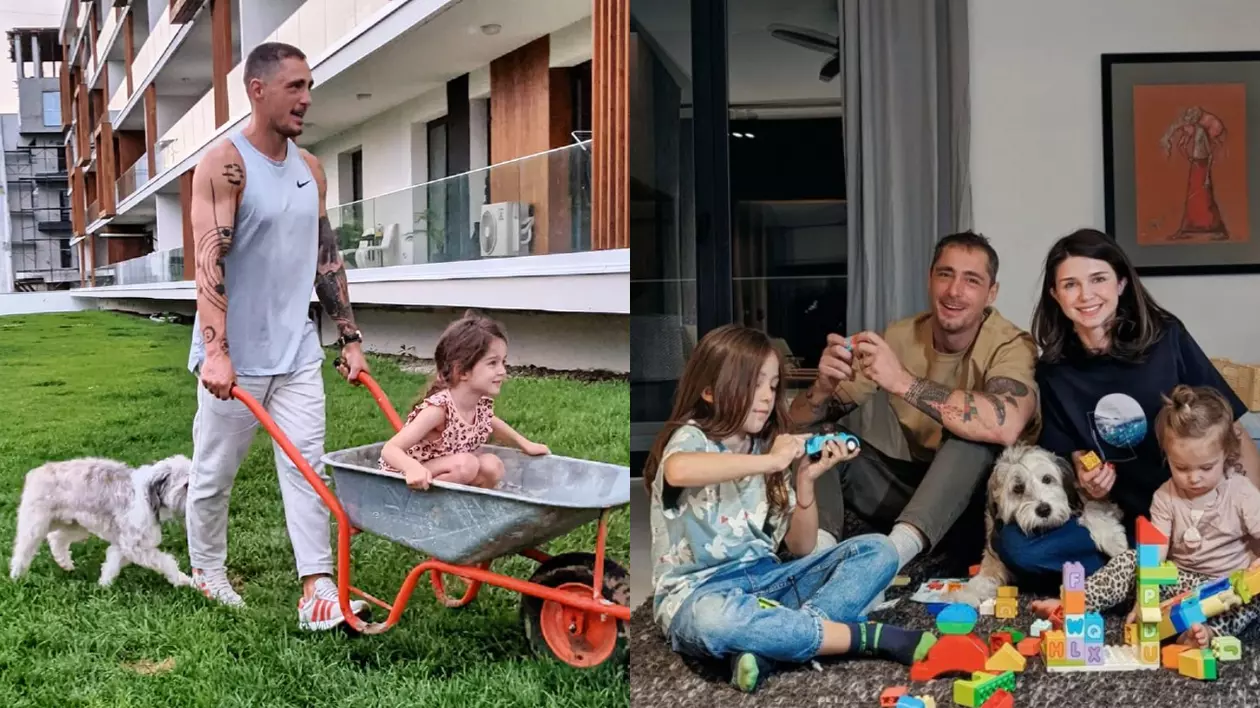 Imagini cu apartamentul în care Vladimir Drăghia locuiește cu familia. Are vedere la lac, iar în sufragerie ține o motocicletă