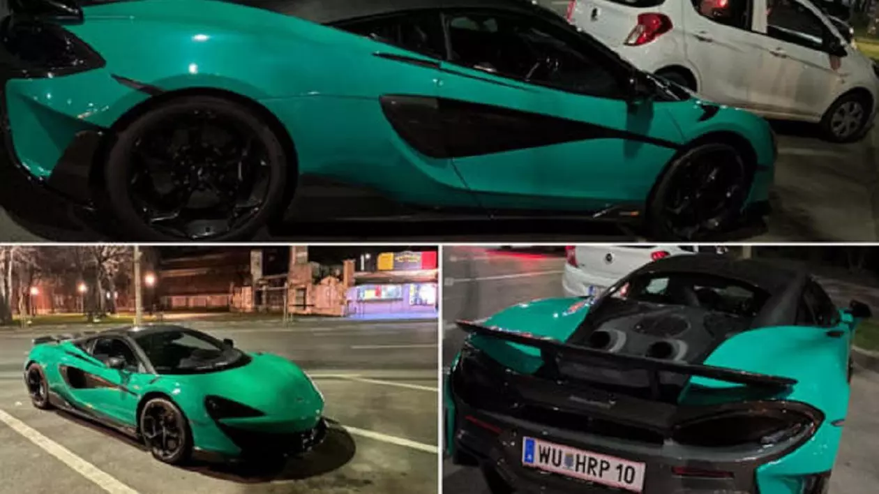 Un austriac, prins drogat la volanul unui McLaren de 260.000 de euro cu numere false. Un polițist era pasager în mașină