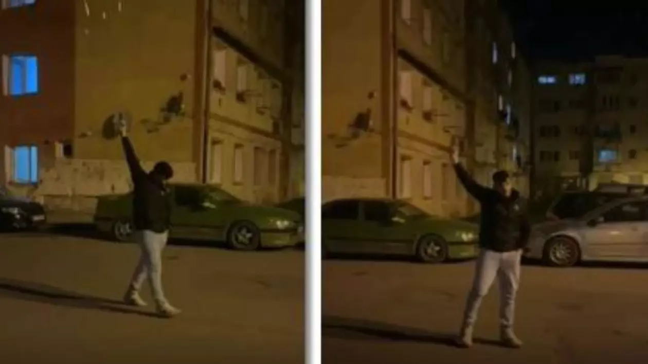 Tânăr surprins când trage cu pistolul într-un cartier din Reșița. Poliția a deschis o anchetă