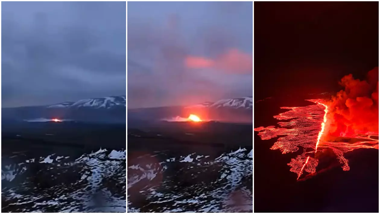 Un vulcan din Islanda a erupt pentru a cincea oară în ultimele şase luni. Un oraș pescăresc, evacuat. VIDEO