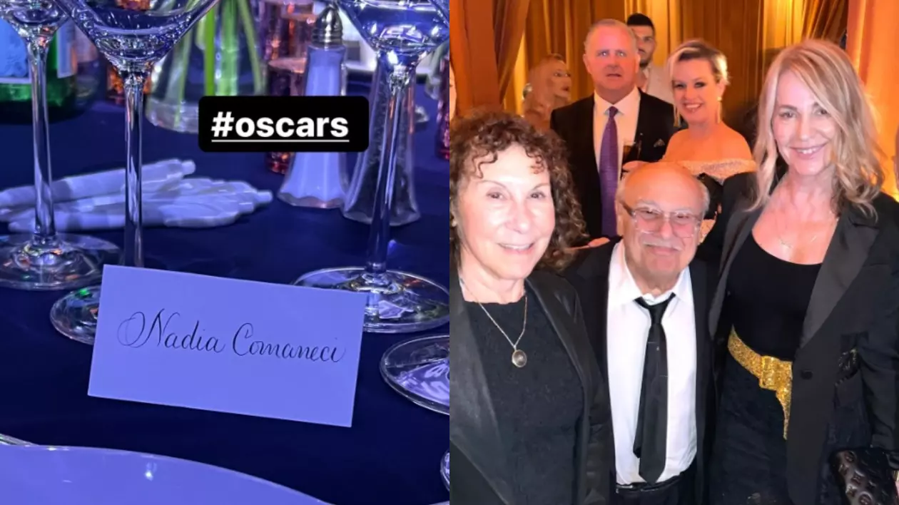 Cum a apărut Nadia Comăneci la Premiile Oscar 2024. „Zeiţa de la Montreal” s-a pozat alături de actorul Danny DeVito