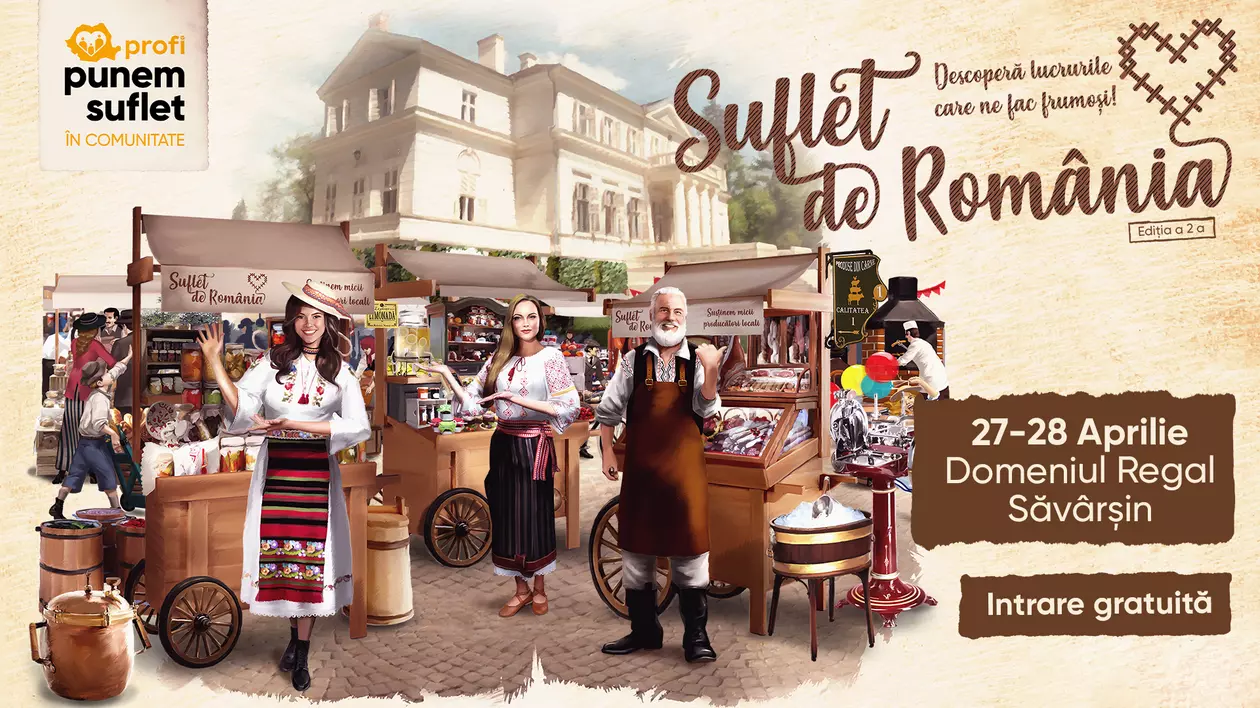 Festivalul Suflet de România adună tot ce ne face bine, pe 27 și 28 aprilie, pe Domeniul Regal de la Săvârșin