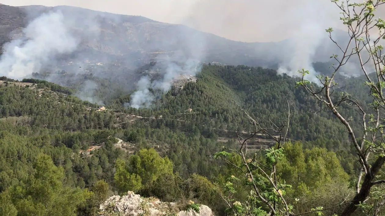 Incendiu masiv de vegetație în estul Spaniei, alimentat de temperaturi anormal de ridicate. 180 de persoane, evacuate