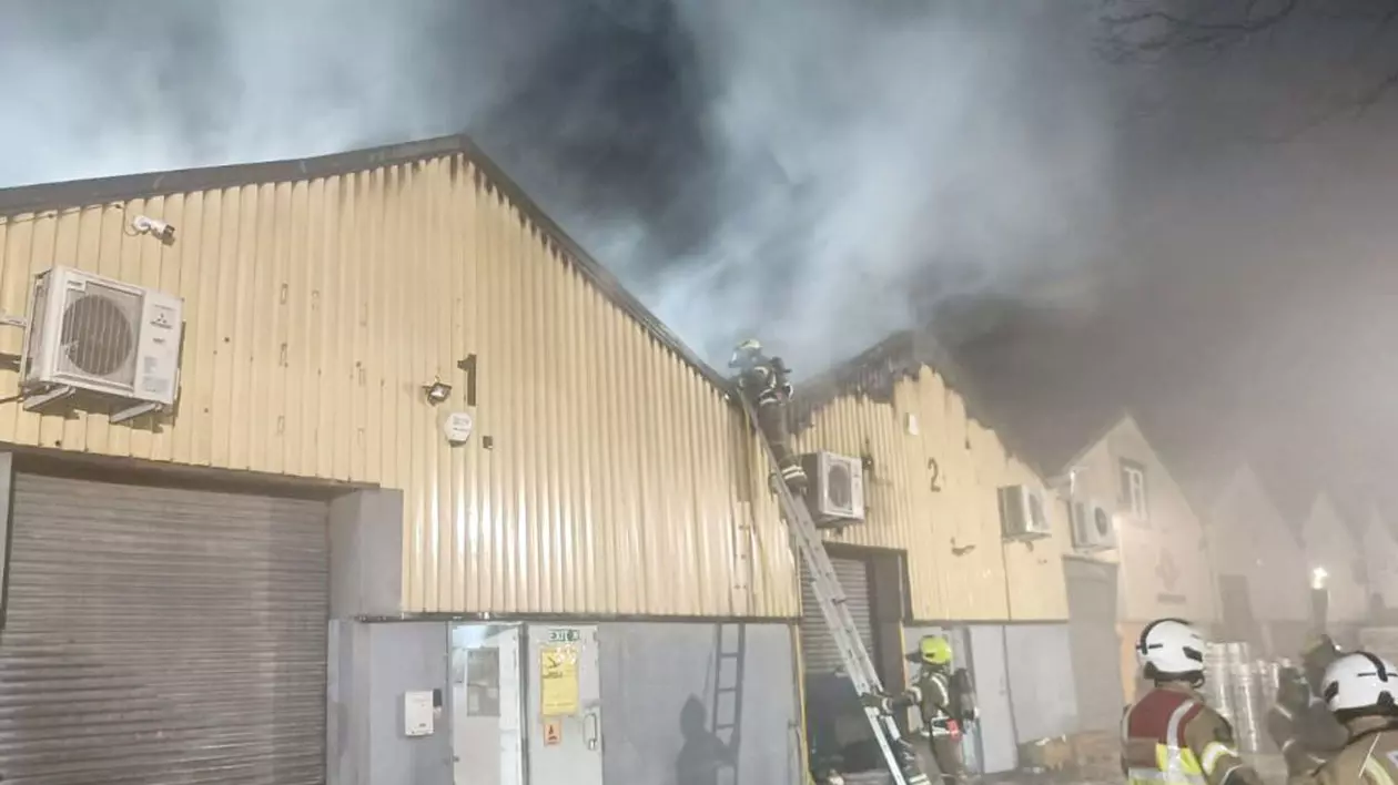 Incendiul care ar fi fost provocat de Dylan Earl Foto: London Fire Brigade