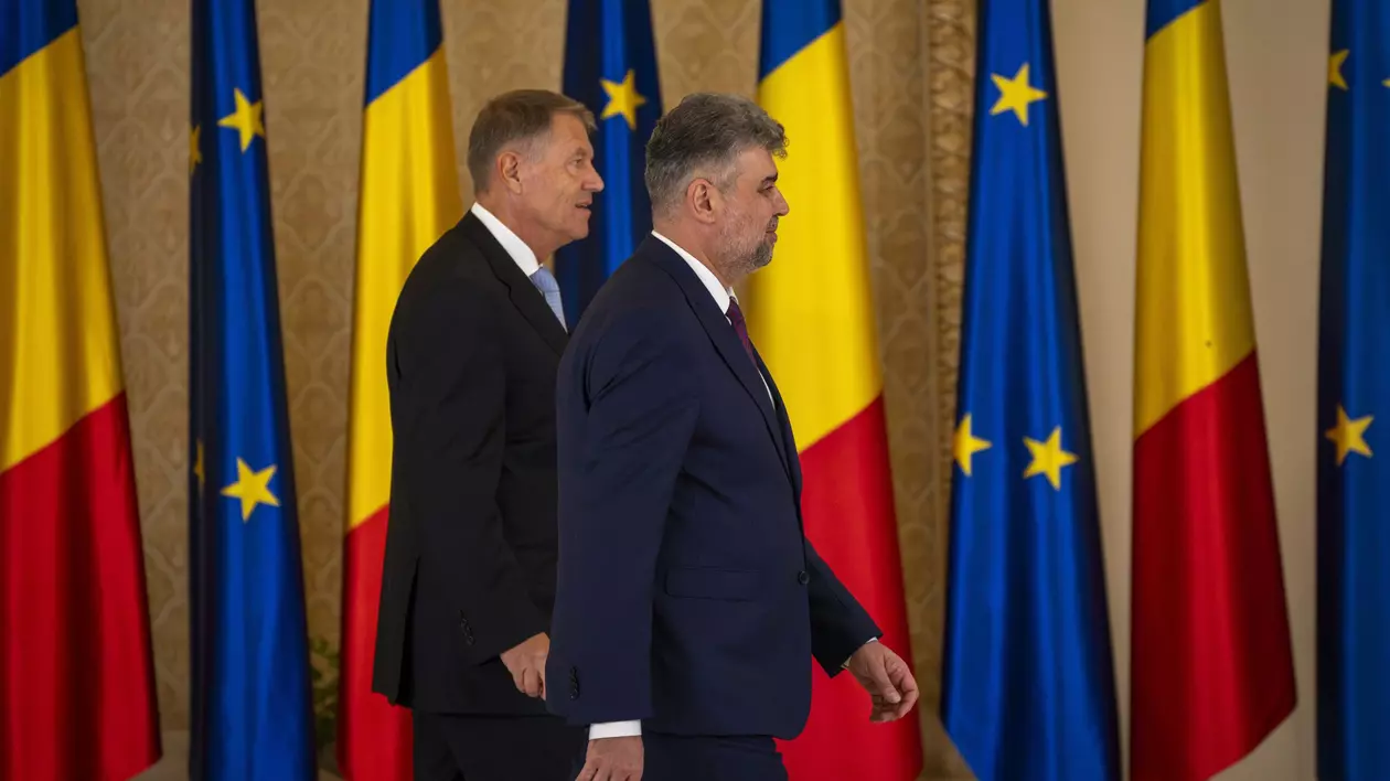 Klaus Iohannis și Marcel Ciolacu FOTO Profimedia