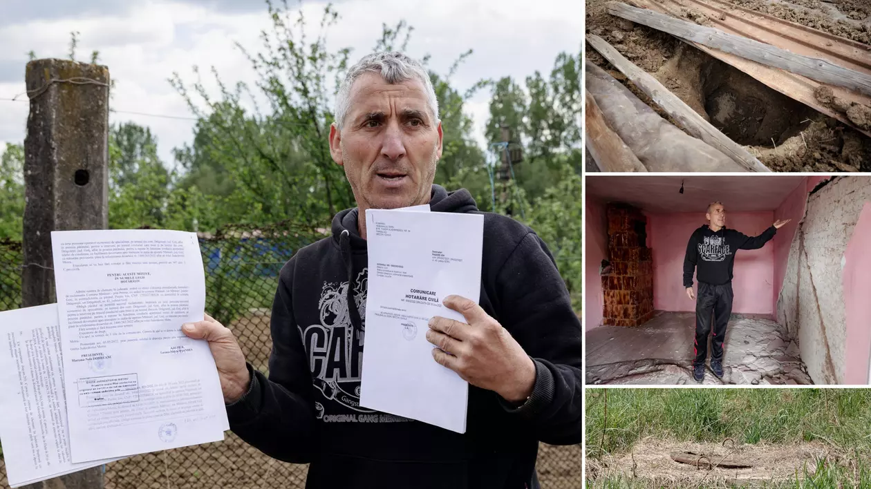 VIDEOREPORTAJ. După ce a obligat în instanță Primăria Mătăsari să-și ia țevile de canalizare din grădina lui, Claudiu vrea să meargă la Parchetul European: „Mă duc la doamna Kovesi!”